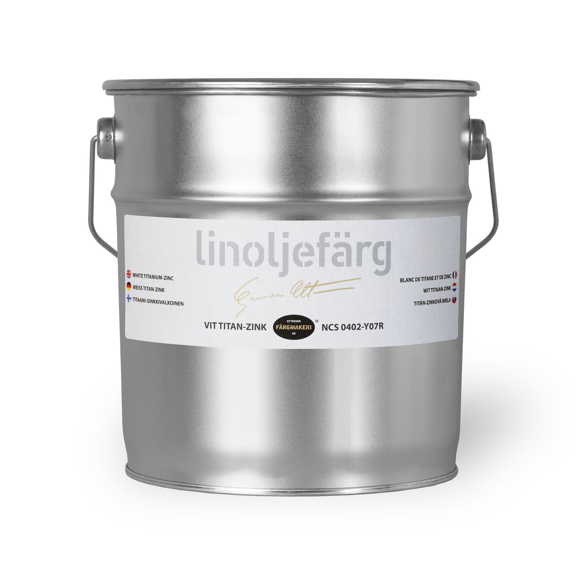 Hvid Titan-zink linoliemaling Ottossons