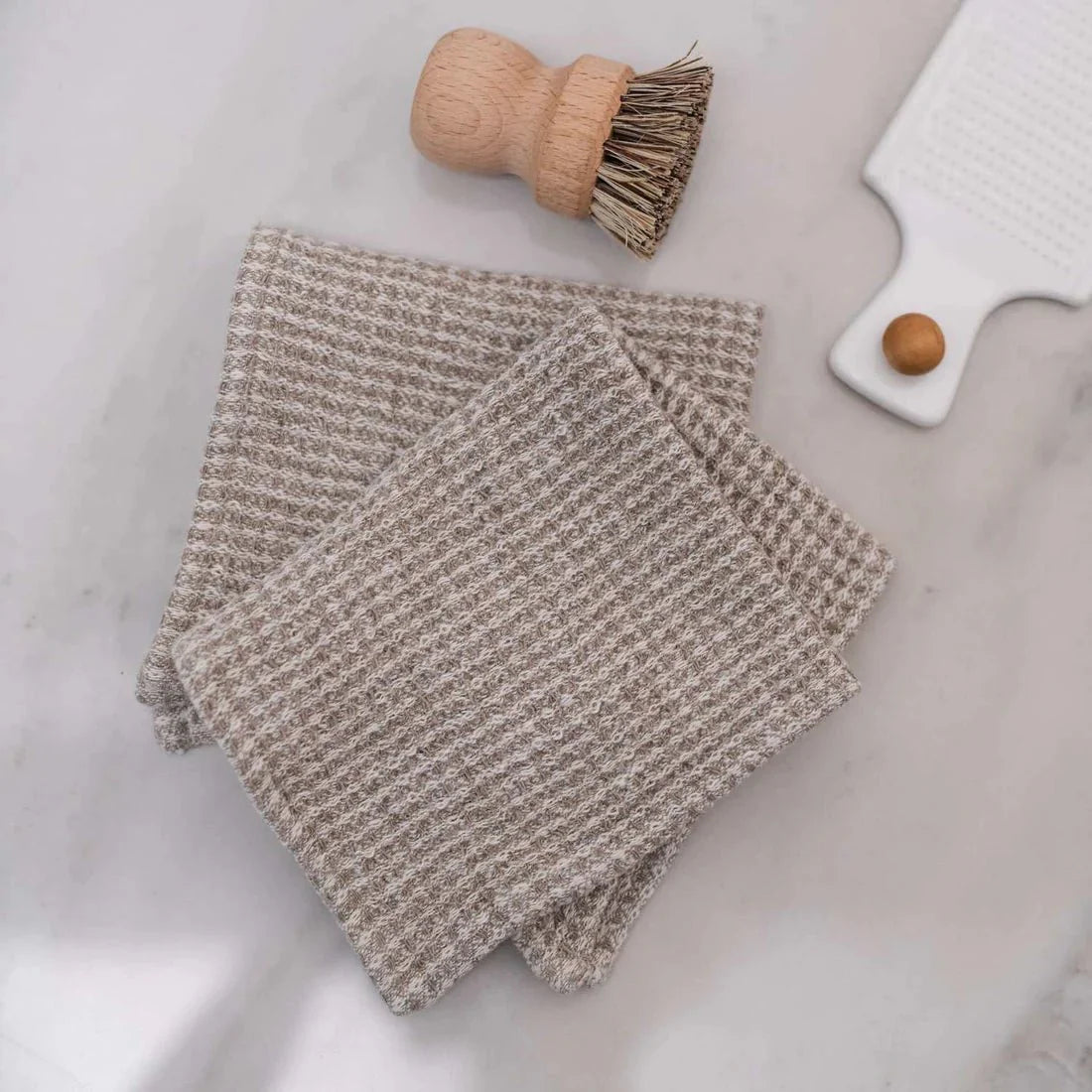 Vaffelkarklud i hør Qvesarum 26x26 cm