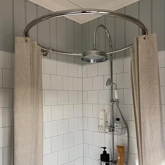 Rund badeforhængsstang 80 cm