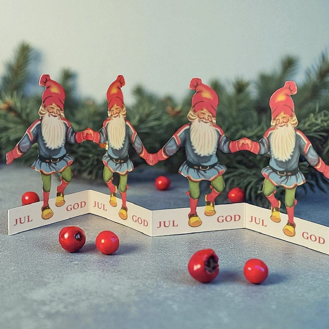 Pappersrad Tomte God Jul