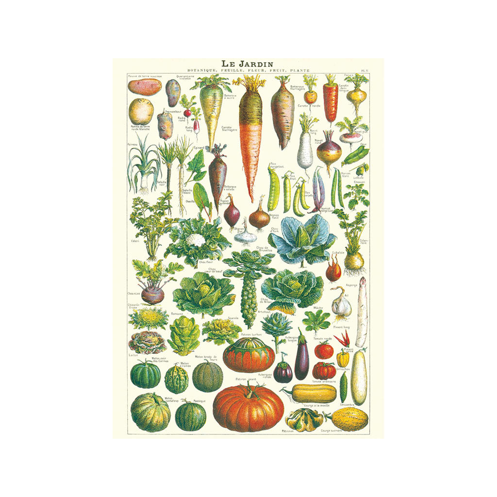 Vintage plakatsæt grøntsager 'Le jardin'