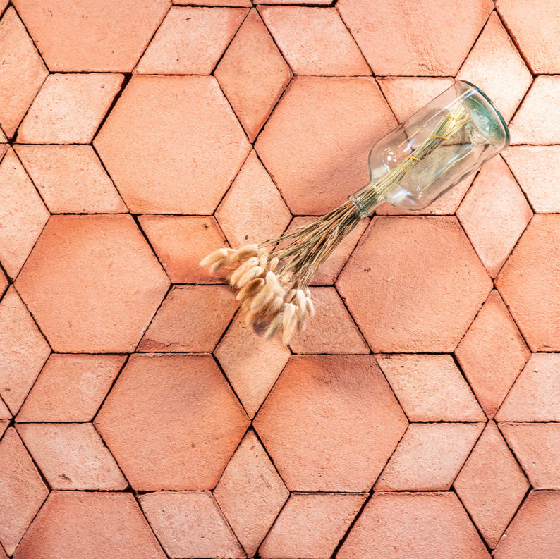 Terracotta gulv rombe