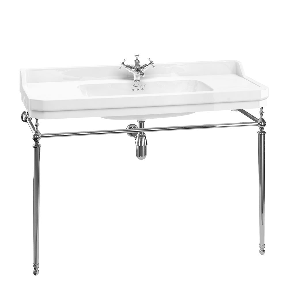 Burlington Edwardian håndvask 120 cm med kromstativ