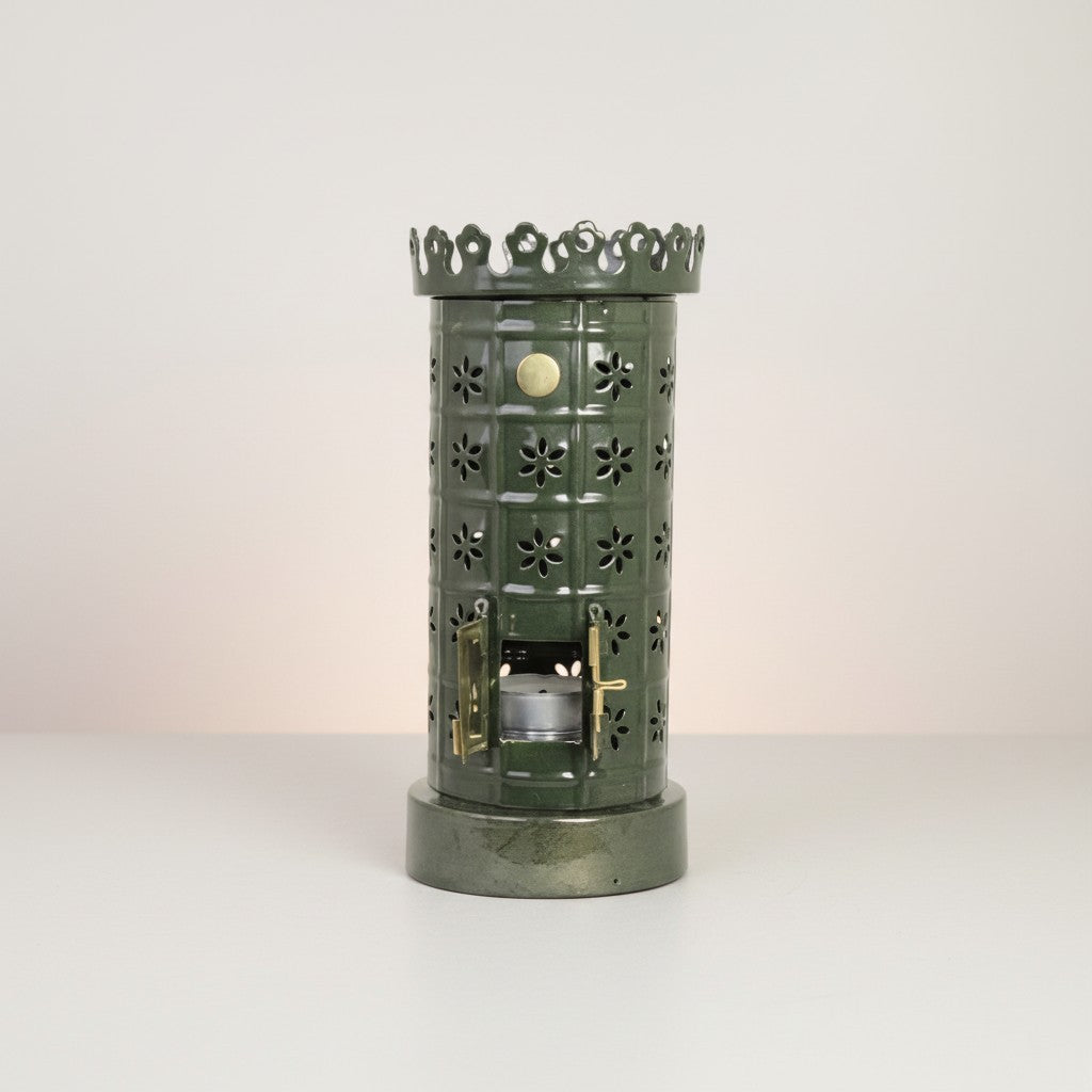 Värmeljushållare Kakelugn Grön