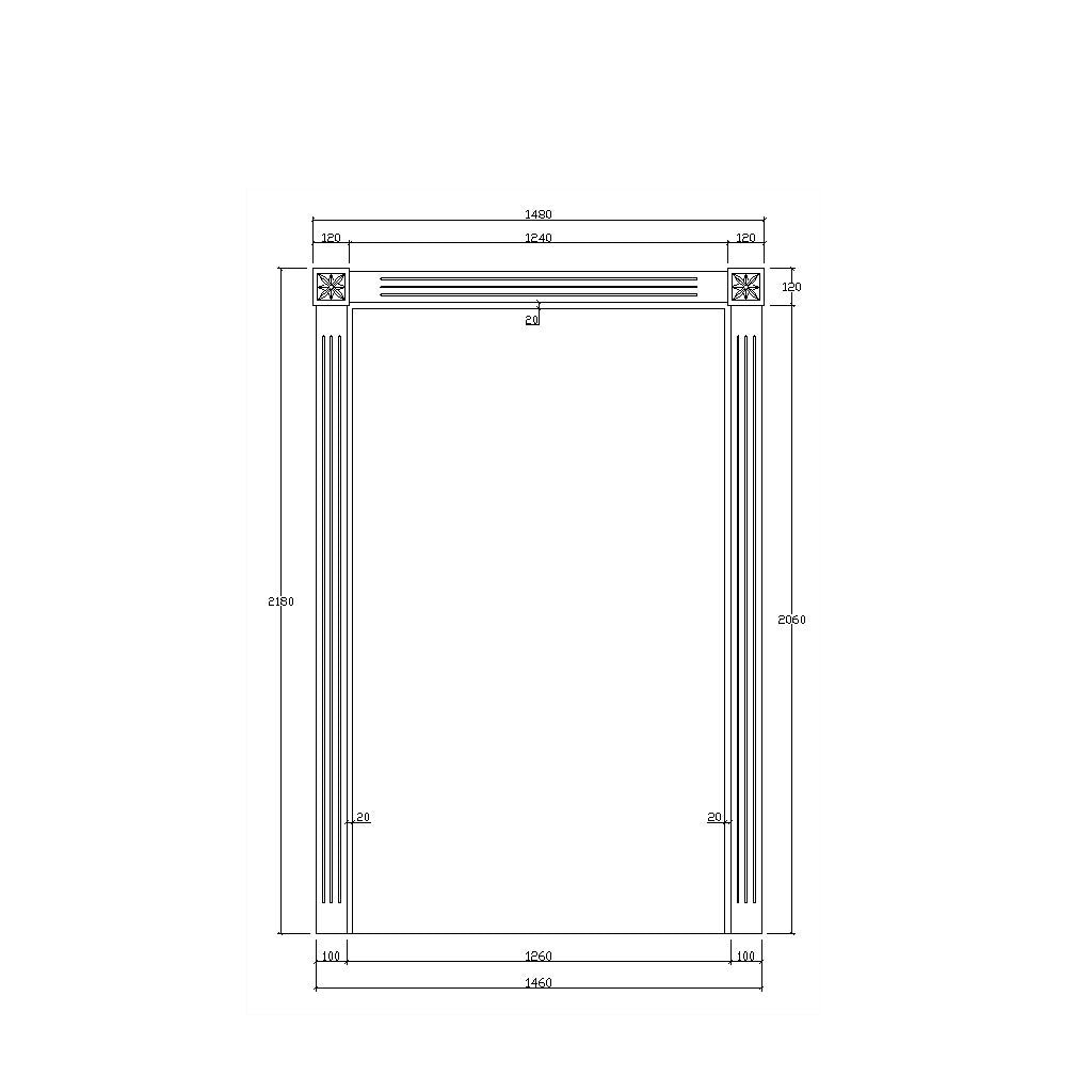 Indvendig beklædning Traditionel hvid dobbeltdør