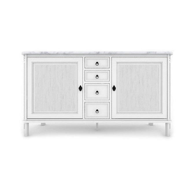 Kommode Fredman dobbelt antik hvid