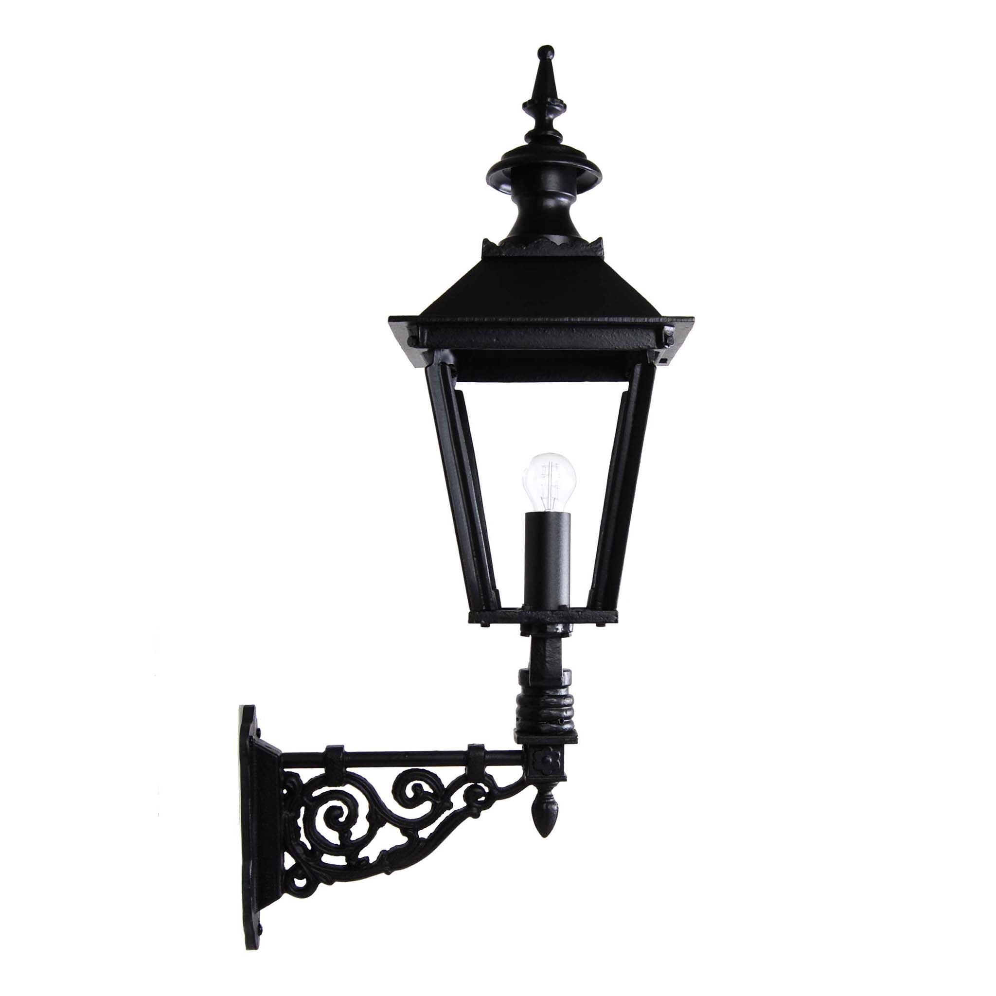 Lanternehus 4-sidet ornament imellem med vægbeslag