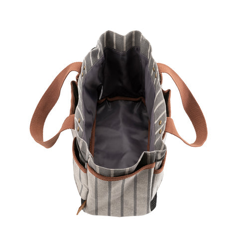 Taske til haveredskaber gråstribet