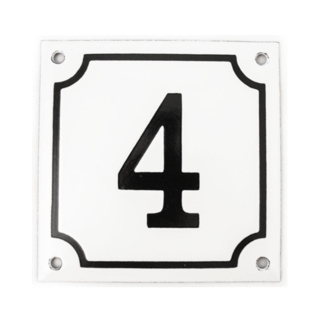 Husnummer emalje 4