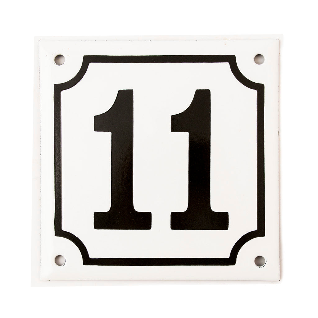 Husnummer emalje 11