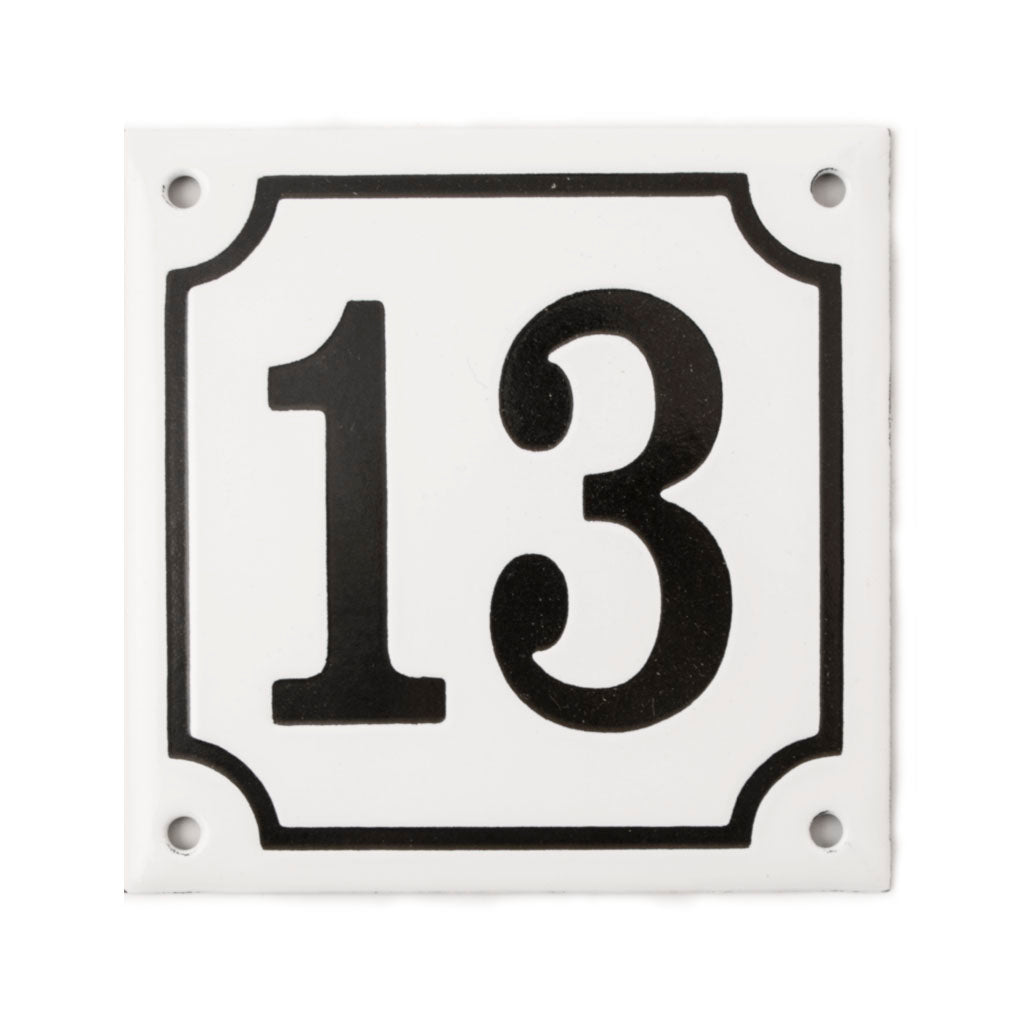 Husnummer emalje 13