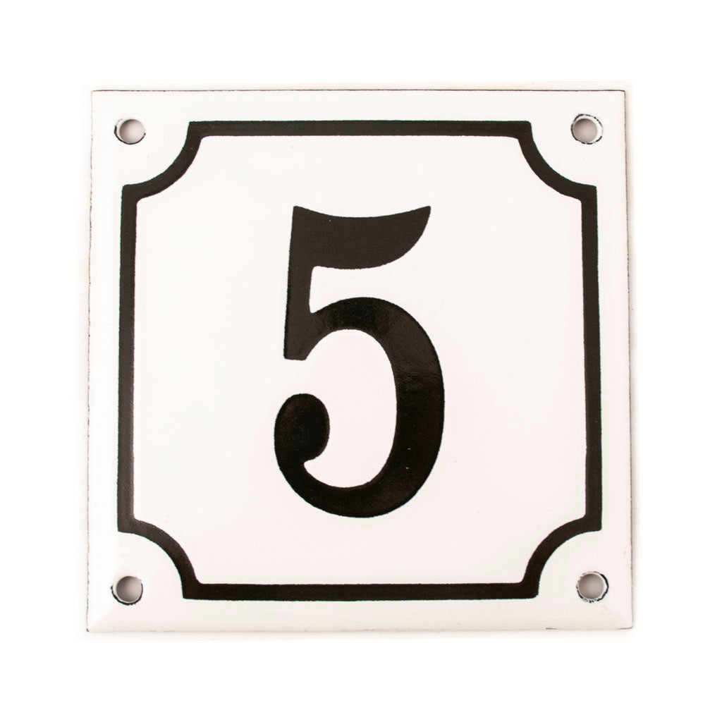 Husnummer emalje 5