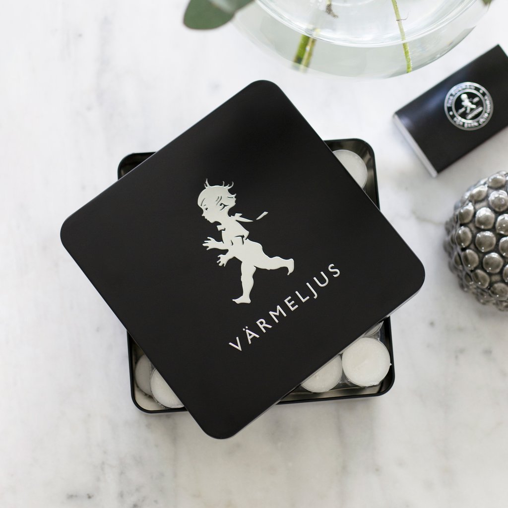 Boks til fyrfadslys Solstickan Sort