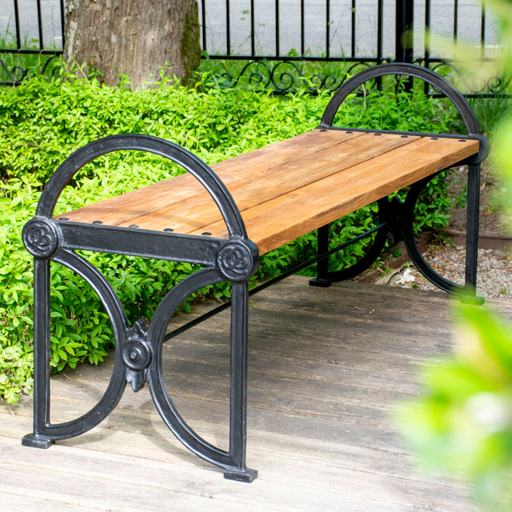 Trädgårdsbänk Movitz gjutjärn & teak