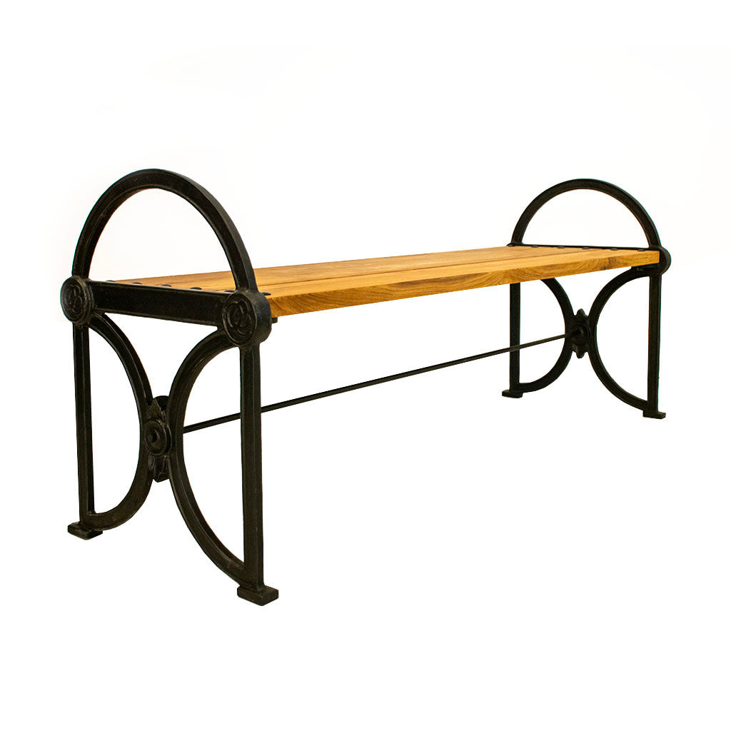 Trädgårdsbänk Movitz gjutjärn & teak