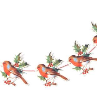 Gammeldags juleguirlande robin