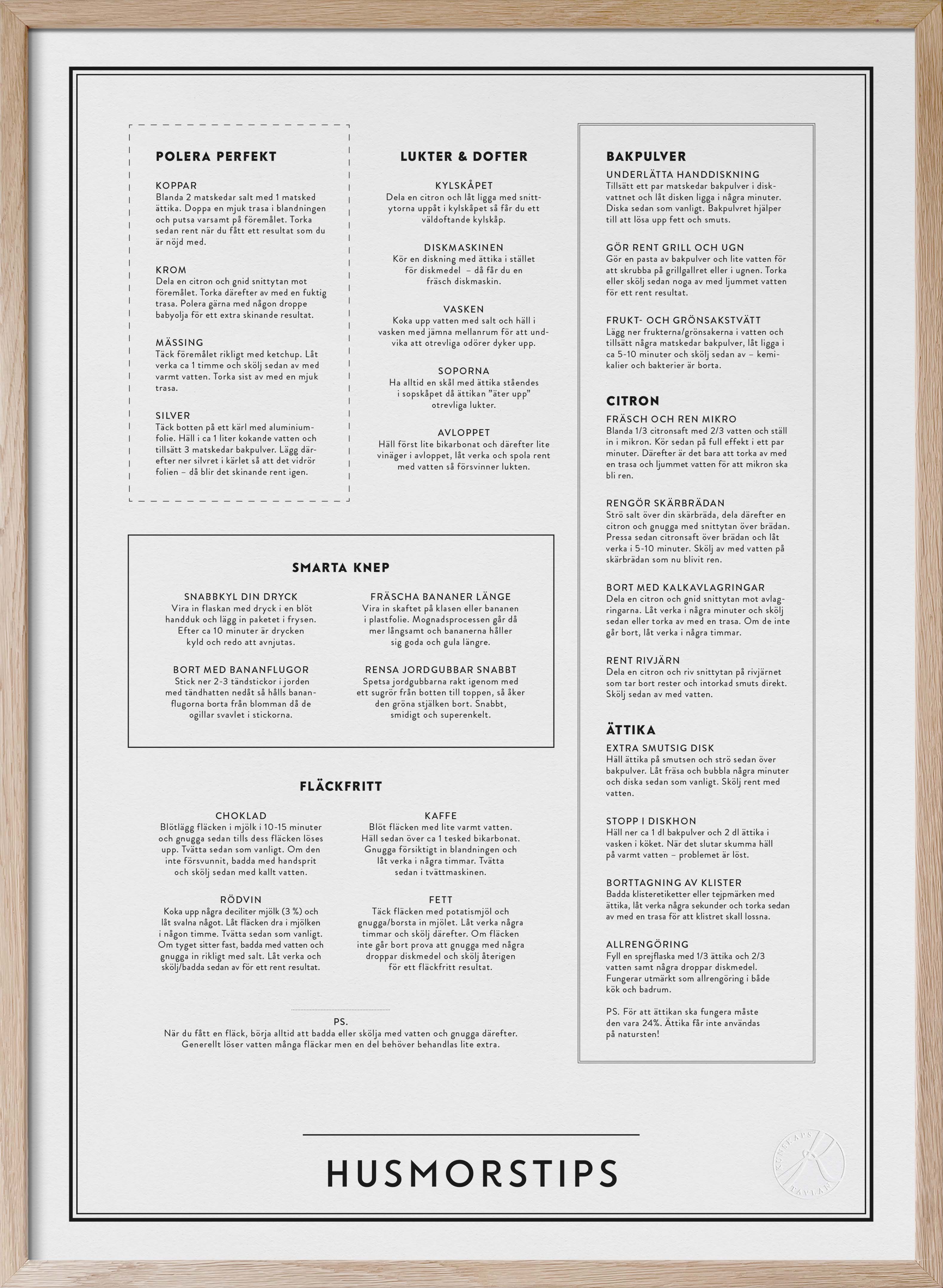 Køkkentavle Husmodertips Videnstavle