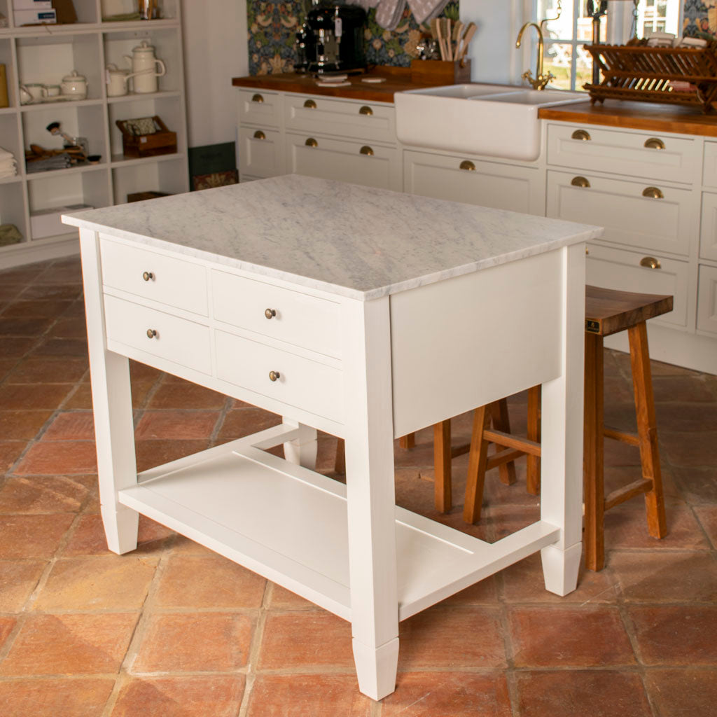 Køkkenø med marmorplade Siri