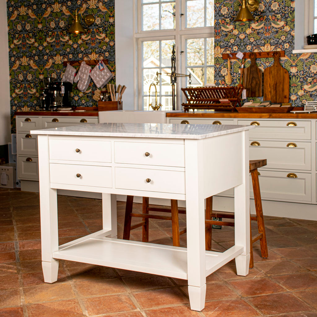 Køkkenø med marmorplade Siri