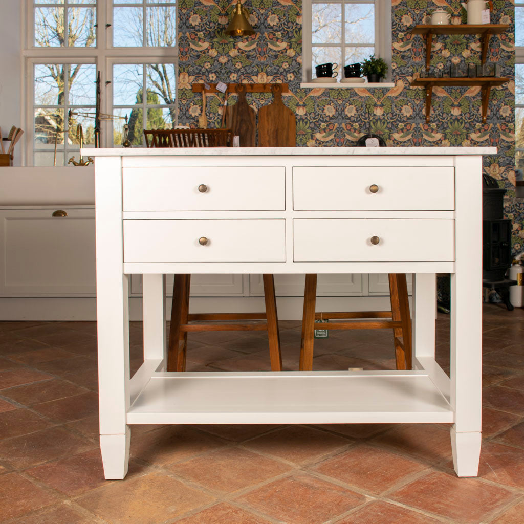 Køkkenø med marmorplade Siri