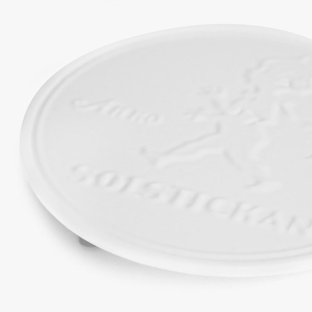 Solstickan Bordskåner Støbejern hvid