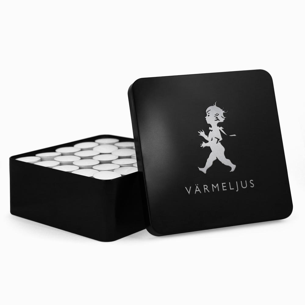 Boks til fyrfadslys Solstickan Sort