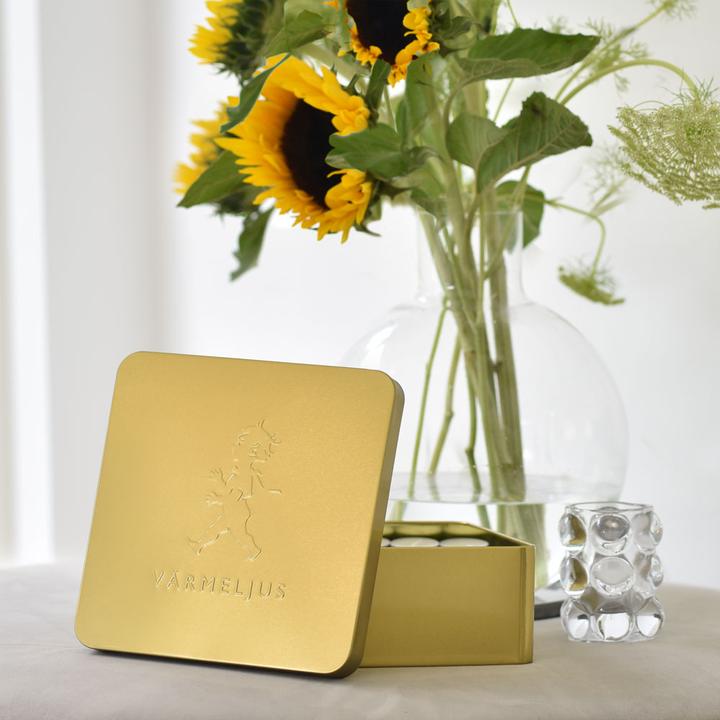 Solstickan värmeljuslåda Guld