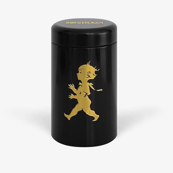 Tändsticksrör Solstickan svart/guld