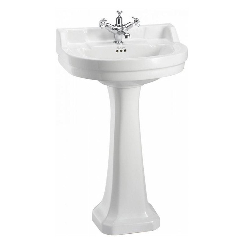 Burlington Afrundet Edwardian Håndvask m/piedestal 56 cm