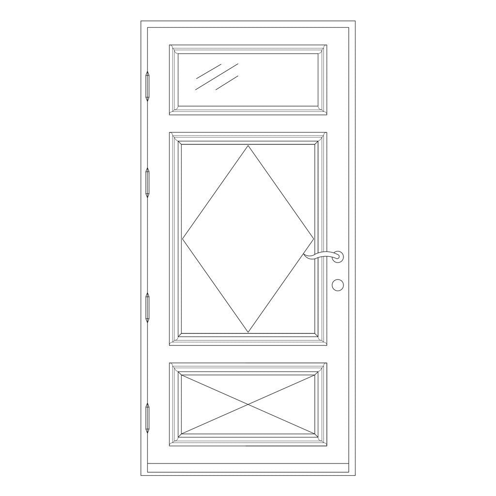 Måttanpassad Christinehof enkeldörr