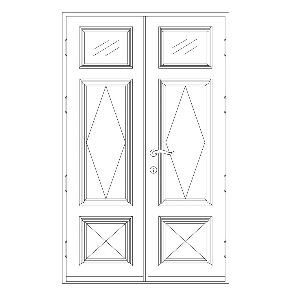 Måttanpassad Christinehof pardörr