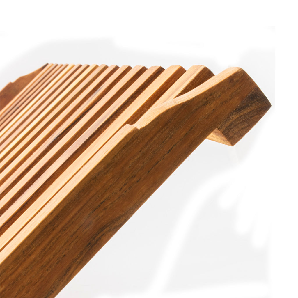 Sammenfoldeligt trætallerkenstativ