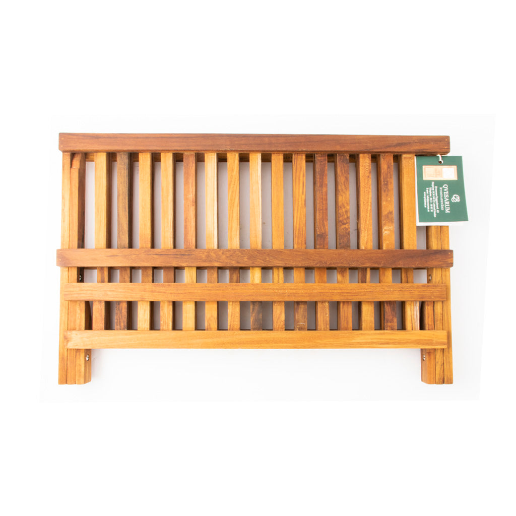 Sammenfoldeligt trætallerkenstativ