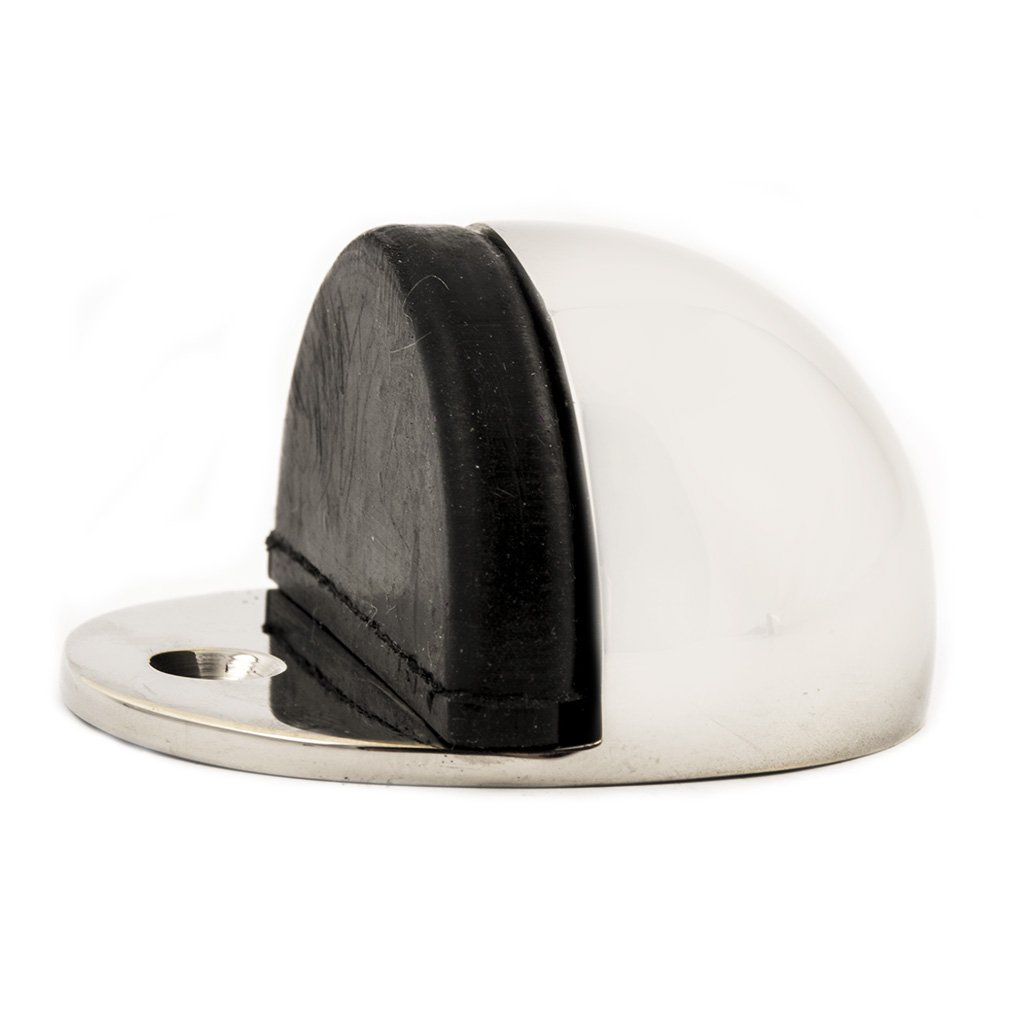 Dørstop til gulv forniklet messing