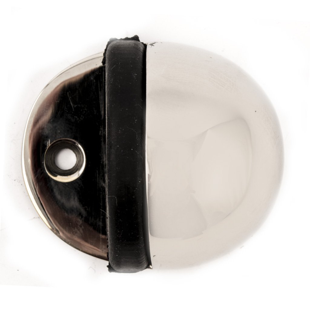 Dørstop til gulv forniklet messing