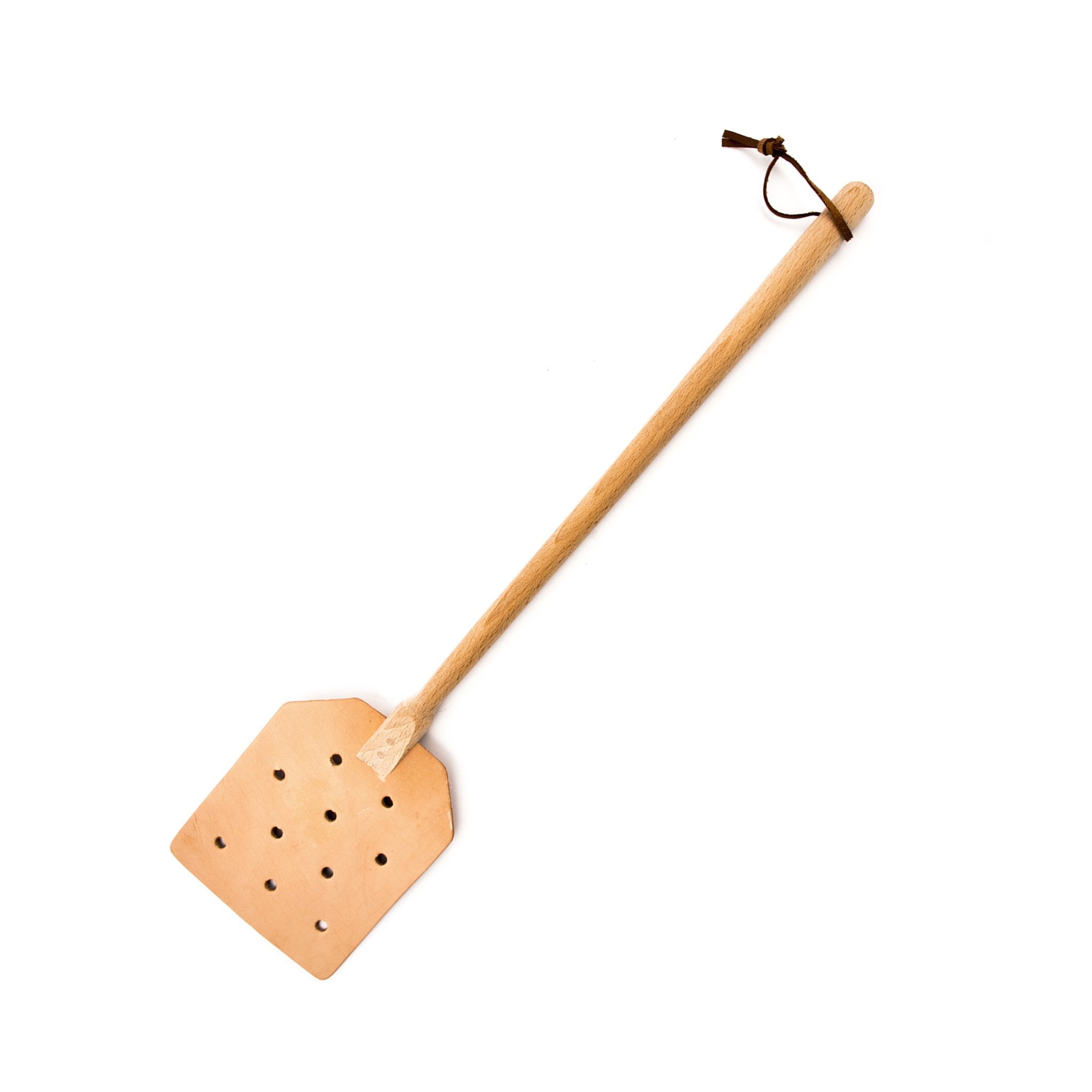 Fluesmækker træ og læder