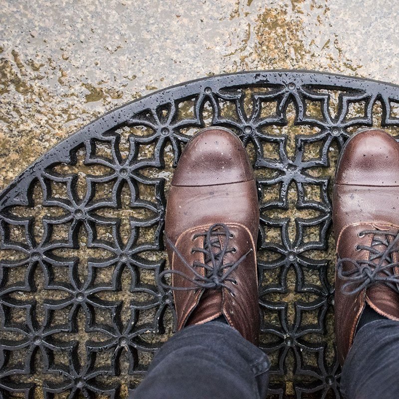 Fodskraber støbejern