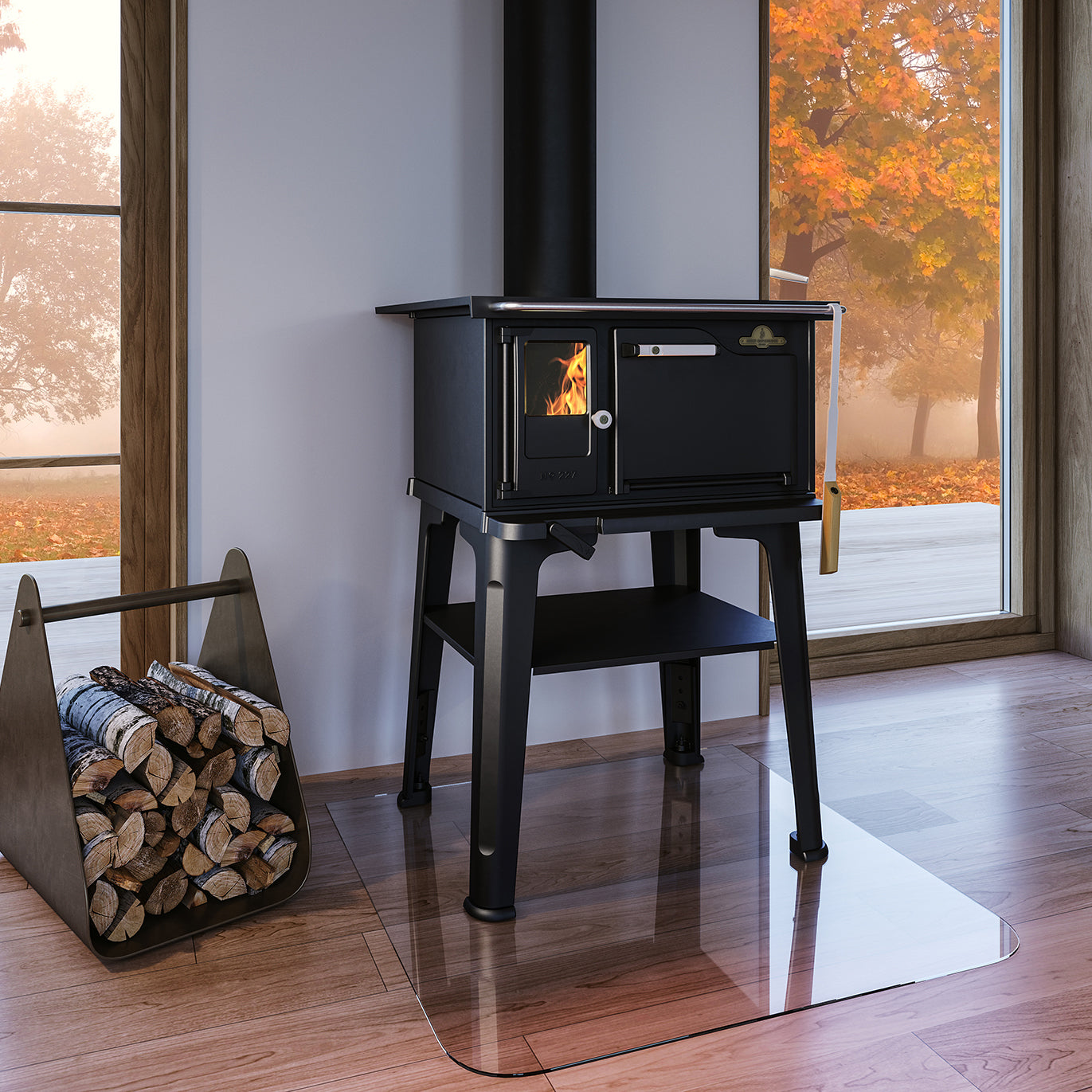 Vedspis JD 227 på stativ