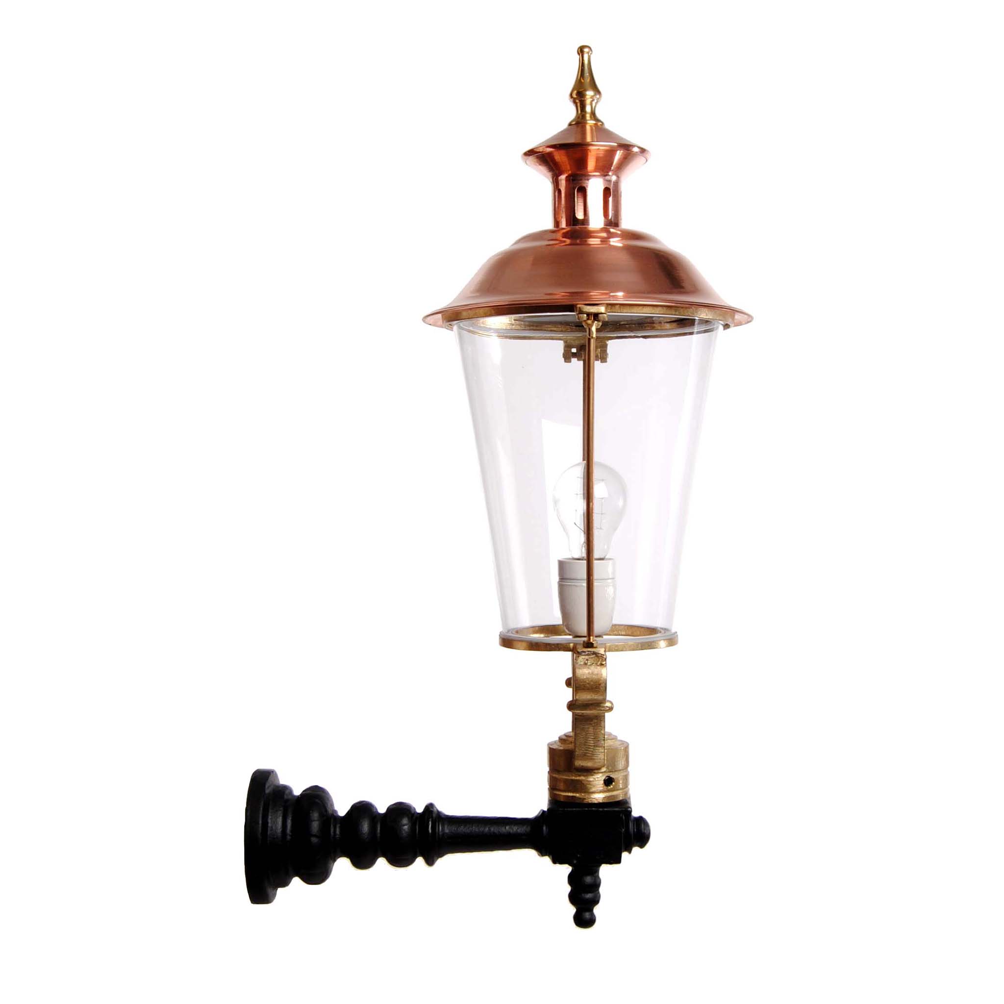 Lykthus koppar mellan rak Kulturbelysning