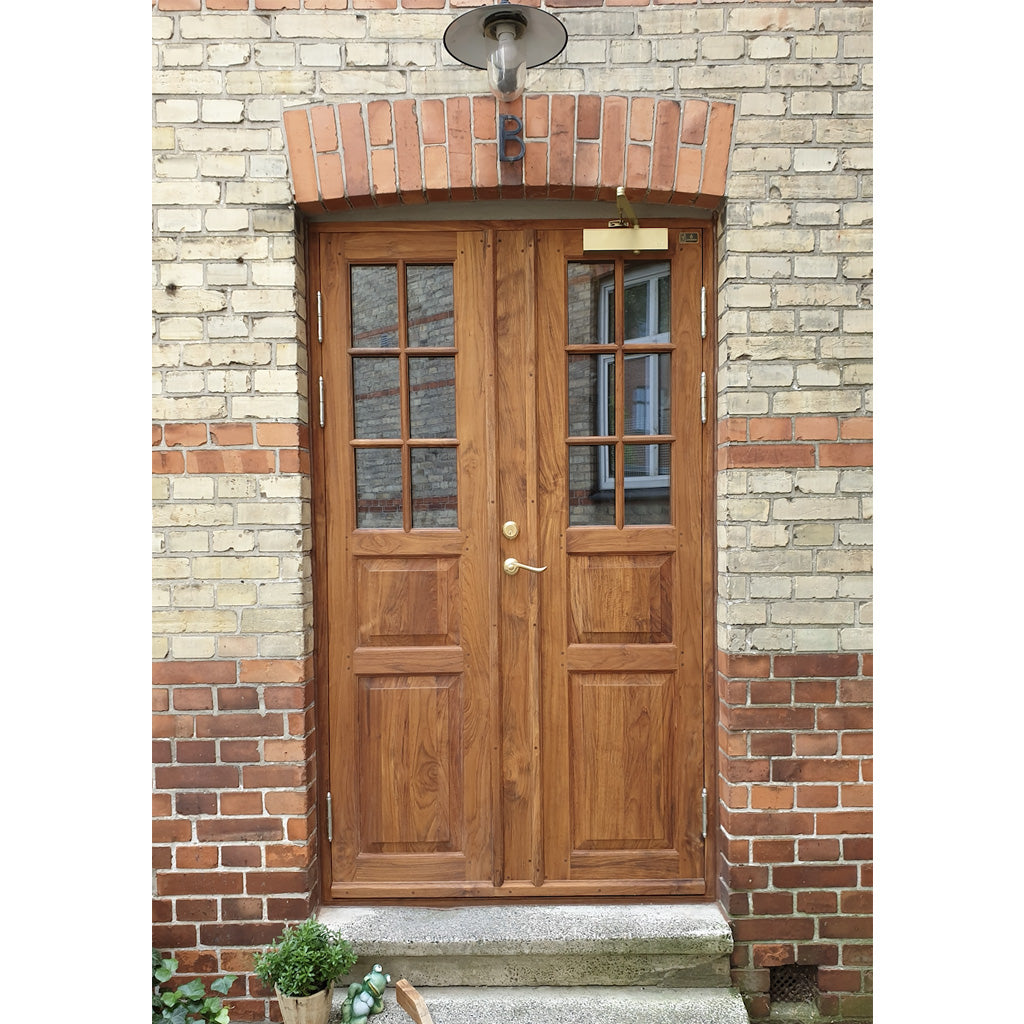 Kivik dobbeltdørs olieret teak 1280x2080mm