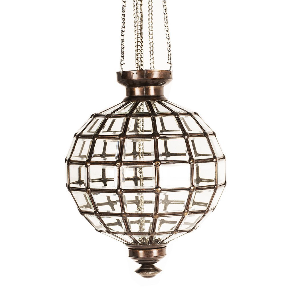 Glaslygte facetteret glas