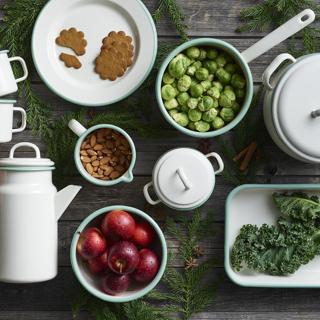 Gryde m/låg Kockums Emalje