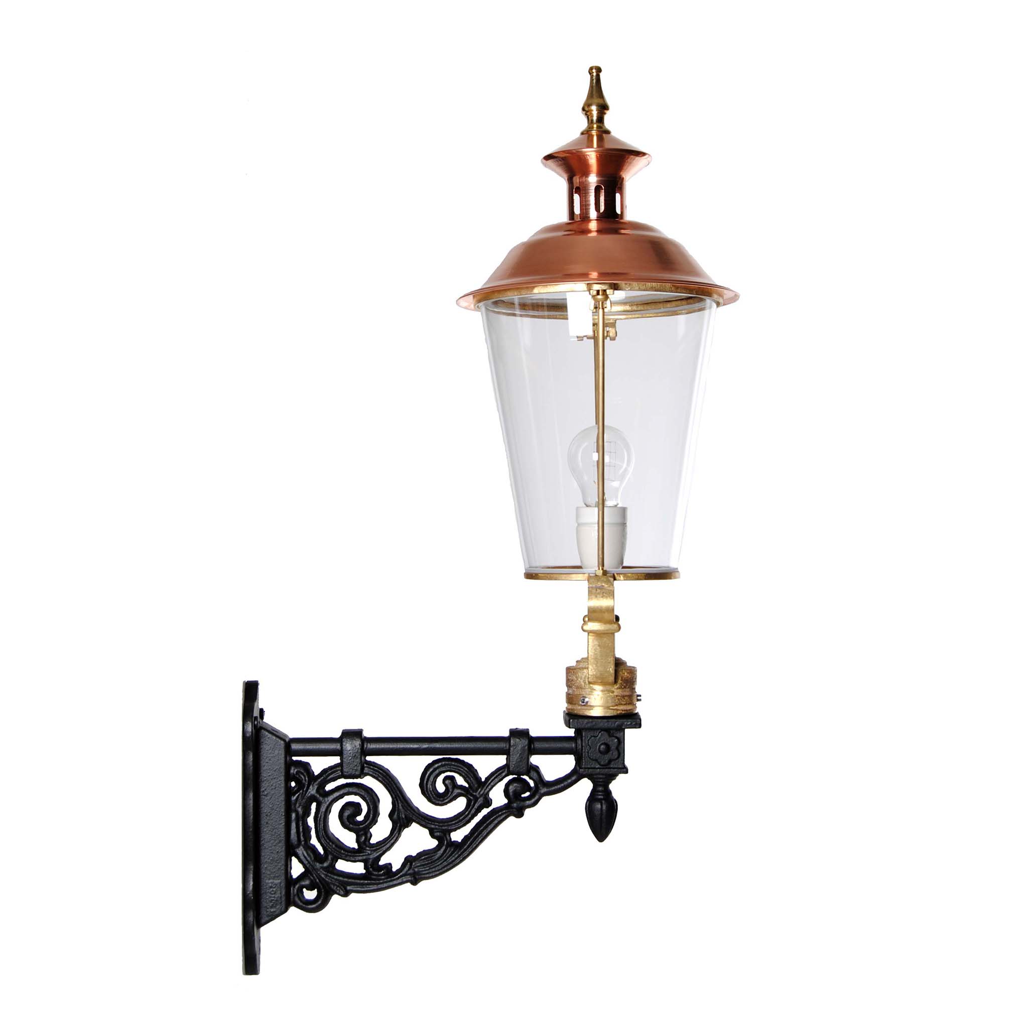 Lykthus koppar mellan ornamnet Kulturbelysning