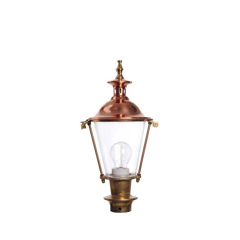 Lyktglas till koniskt lykthus i koppar