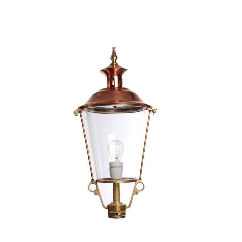 Kulturbelysning Lanternehus konisk i kobber mellem