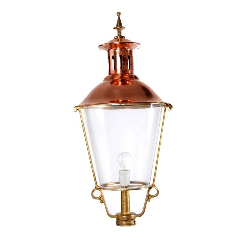 Kulturbelysning Lanternehus konisk i kobber stor