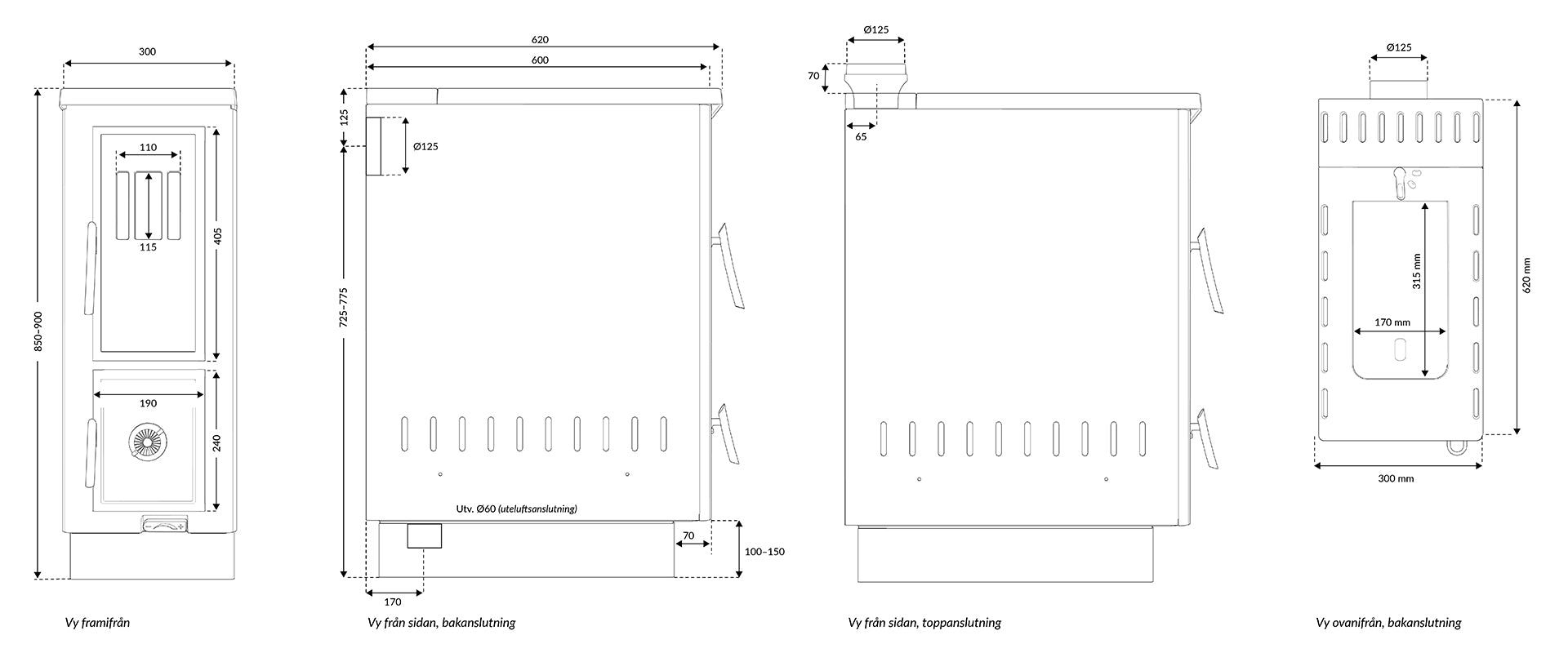 Brændeovn Viking 30