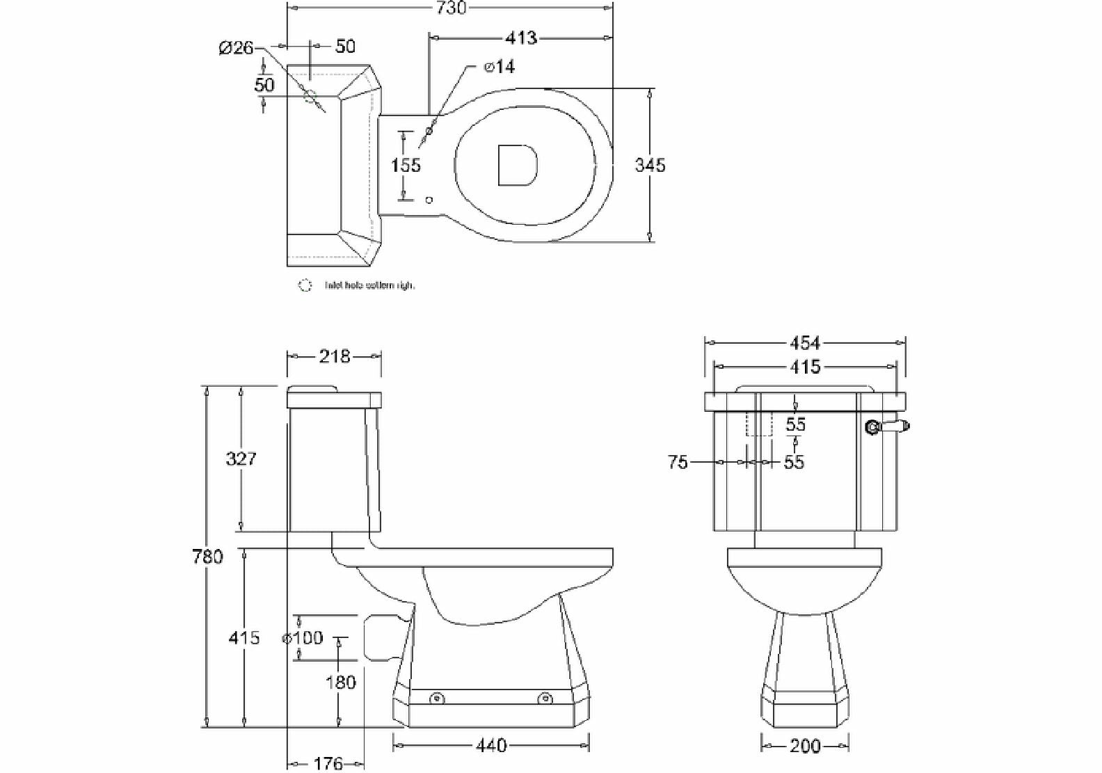 Burlington WC rimless