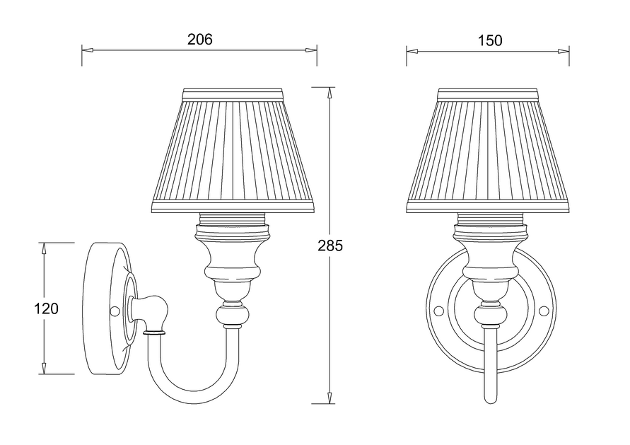 Badeværelseslampe Burlington York dekorativ hvid