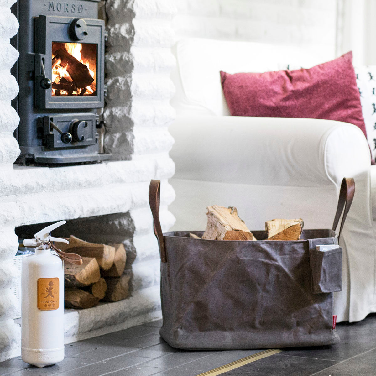 Pulverslukker Solstickan 2 kg hvit